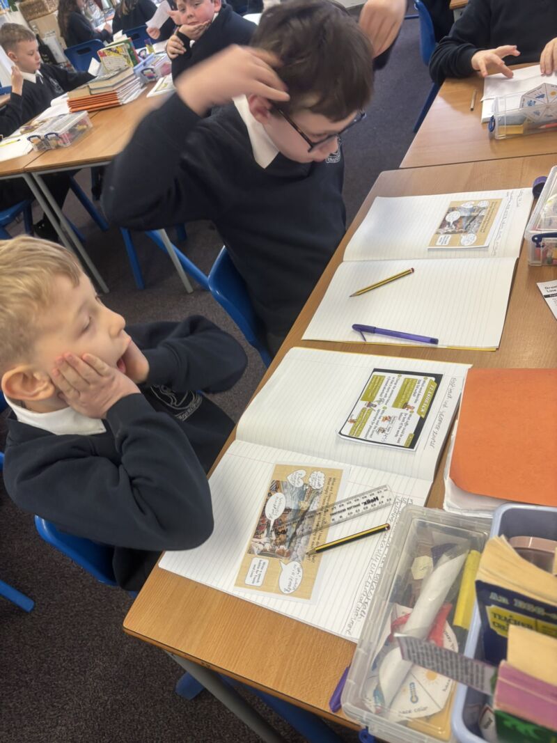 Image for the Tweet beginning: Continuing with our English book;