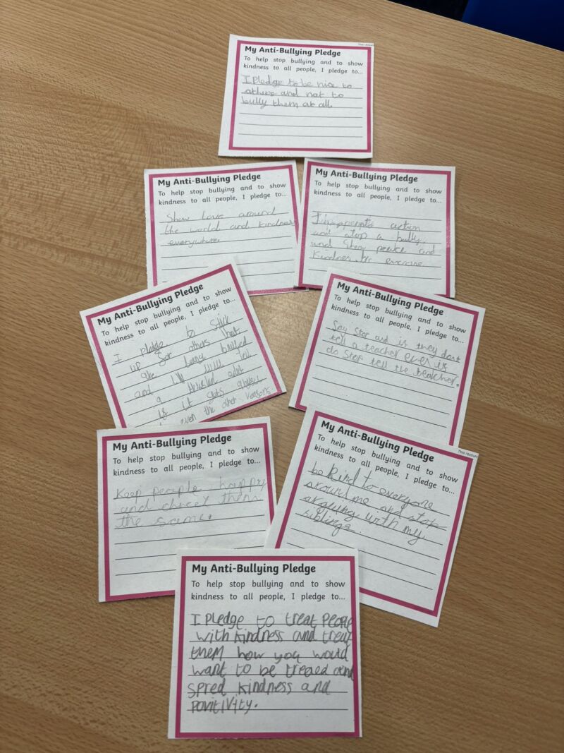 Image for the Tweet beginning: Our pledges for anti-bullying week